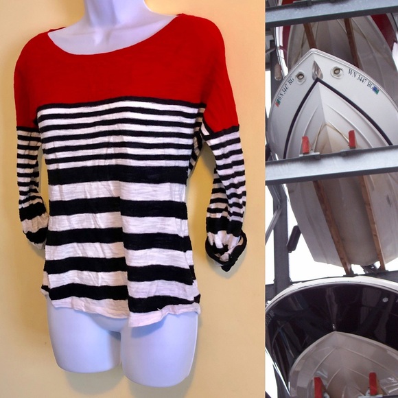 Express Tops - Express Light Sheer Pull over Top Small